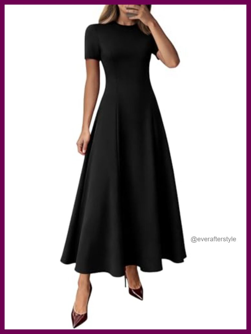 KIRUNDO Formal Maxi Dress Short Sleeve Wedding Guest